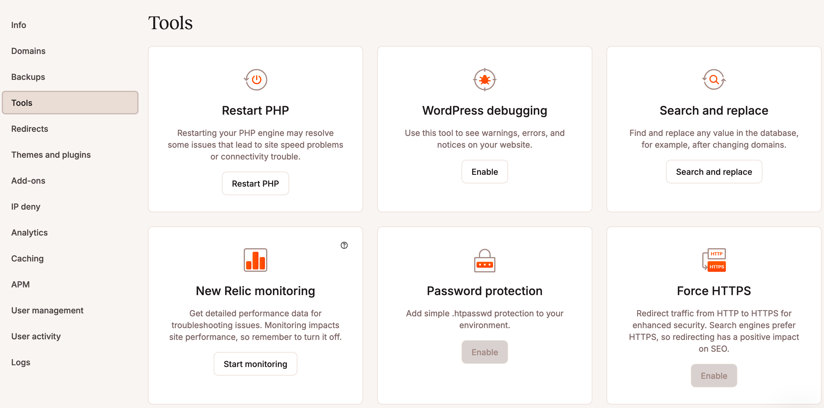 The MyKinsta dashboard offered by Kinsta.