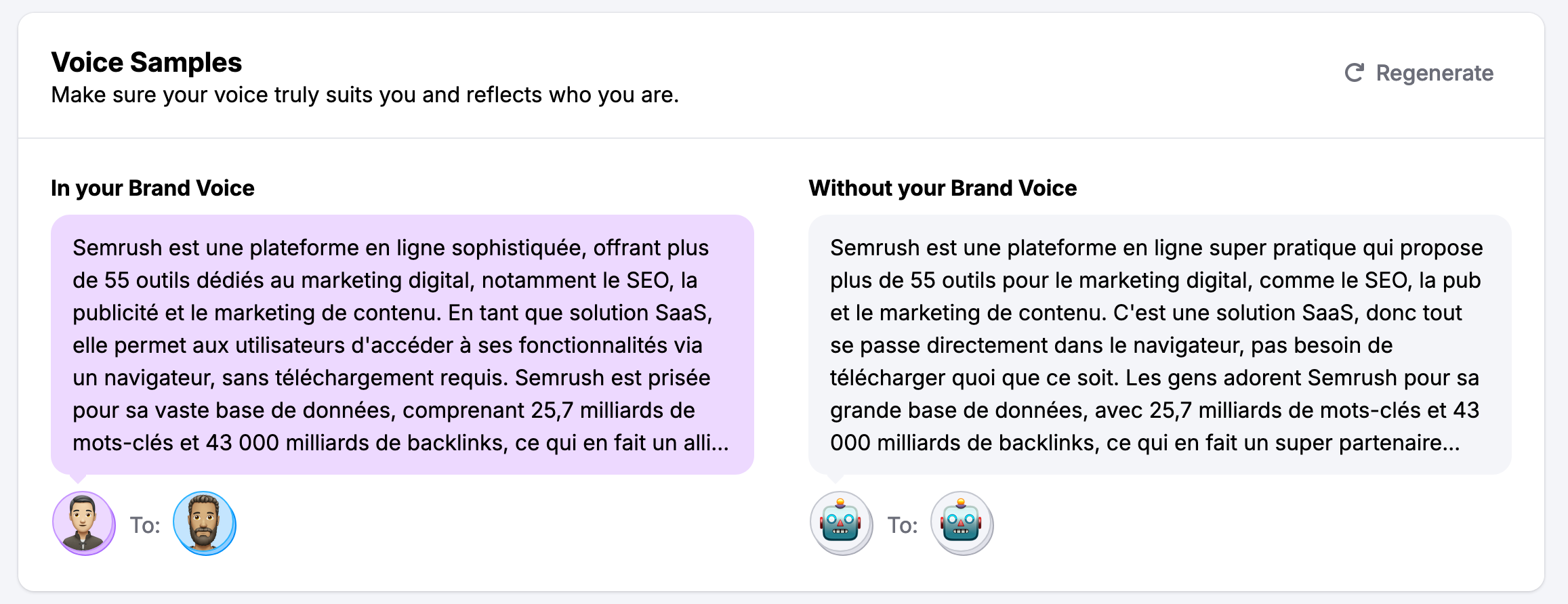 Brand Voice de ContentShake AI.