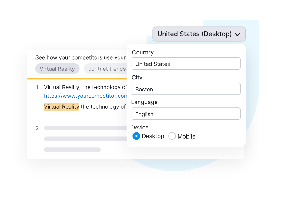 SEO Content Template de Semrush.