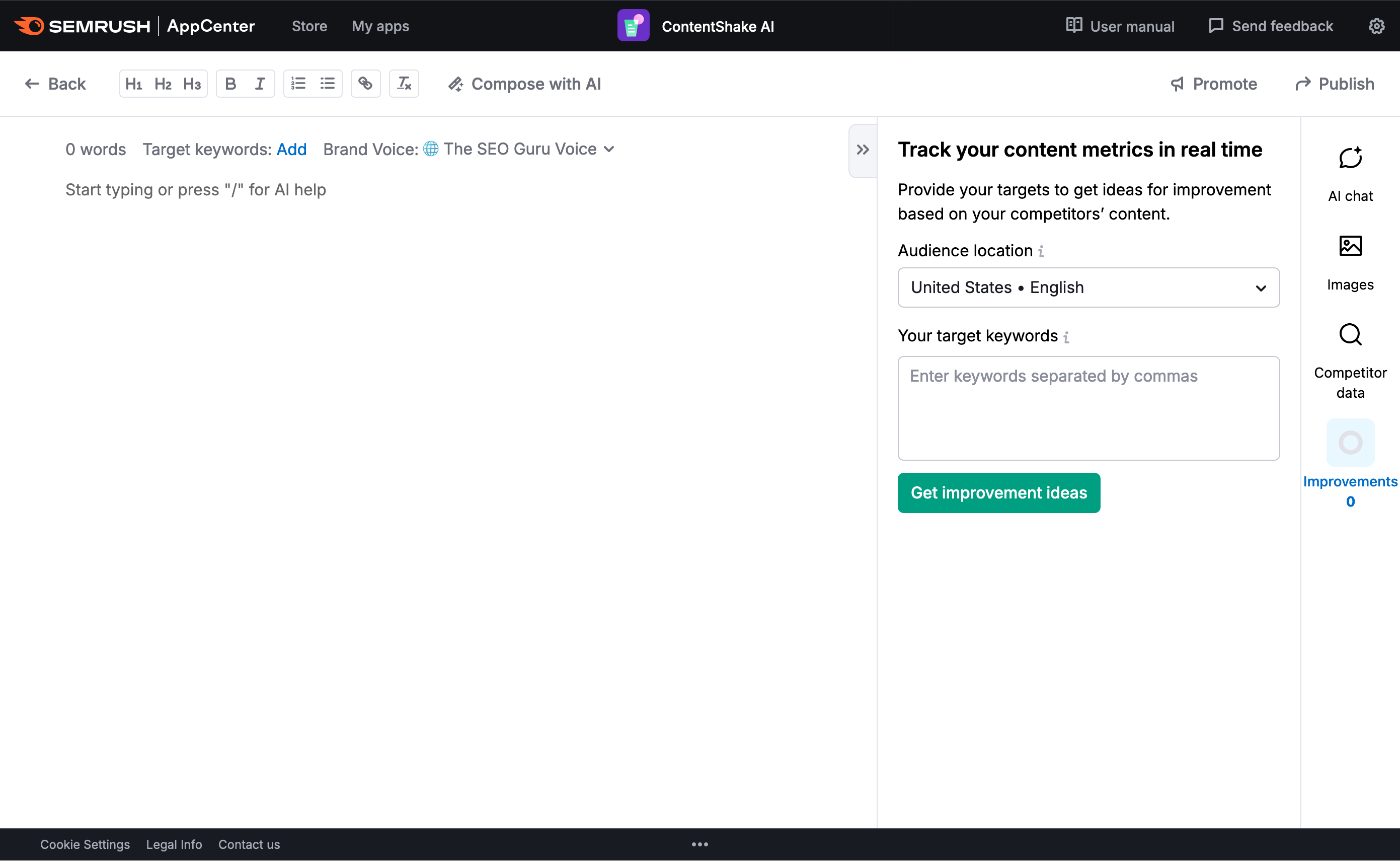 ContentShake AI allows you to optimize existing articles.