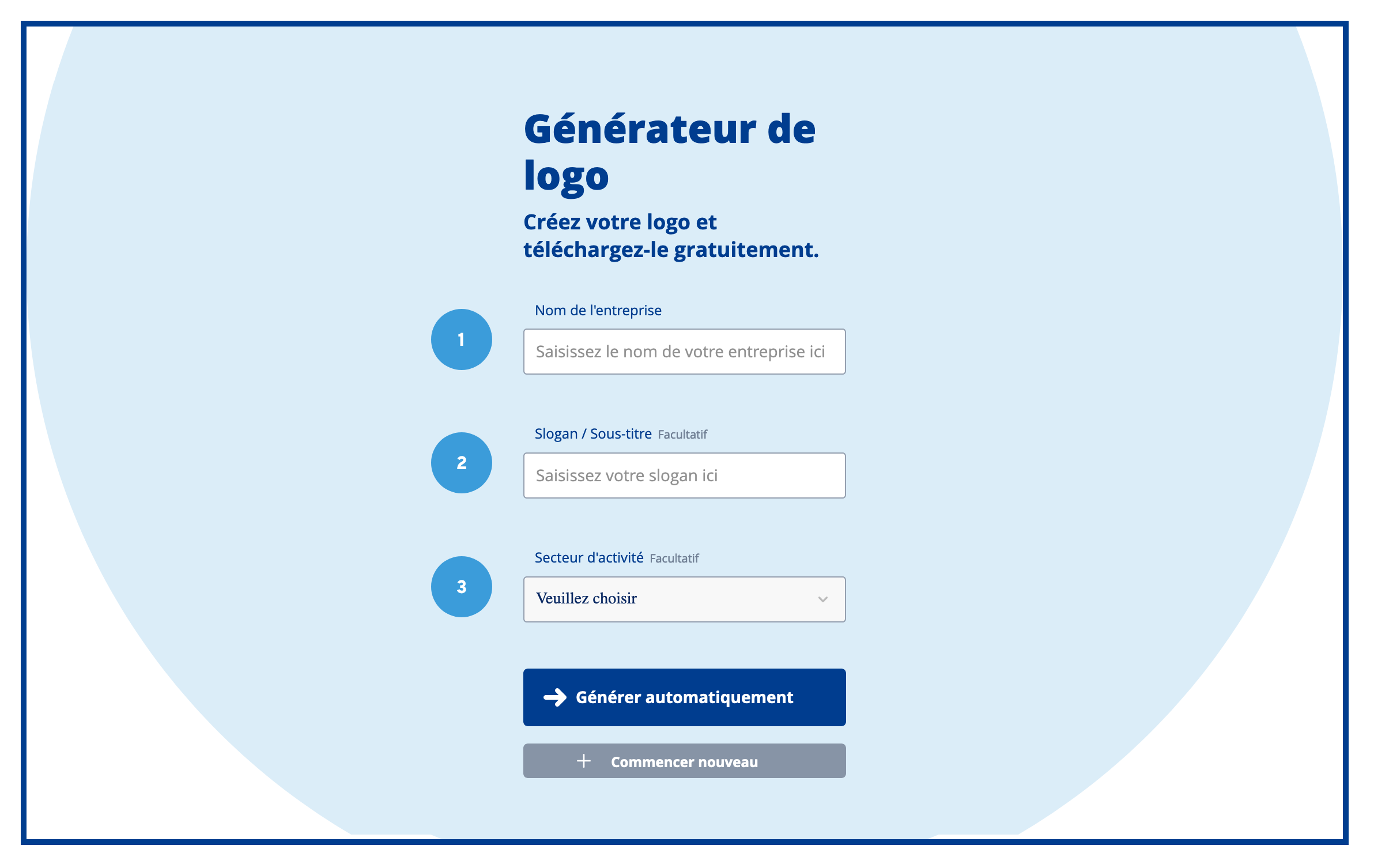 Ionos propose un générateur de logo gratuit.