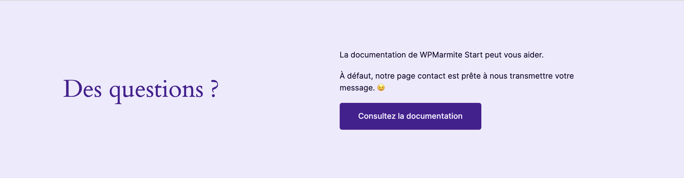 Exemple d'une composition de blocs WordPress