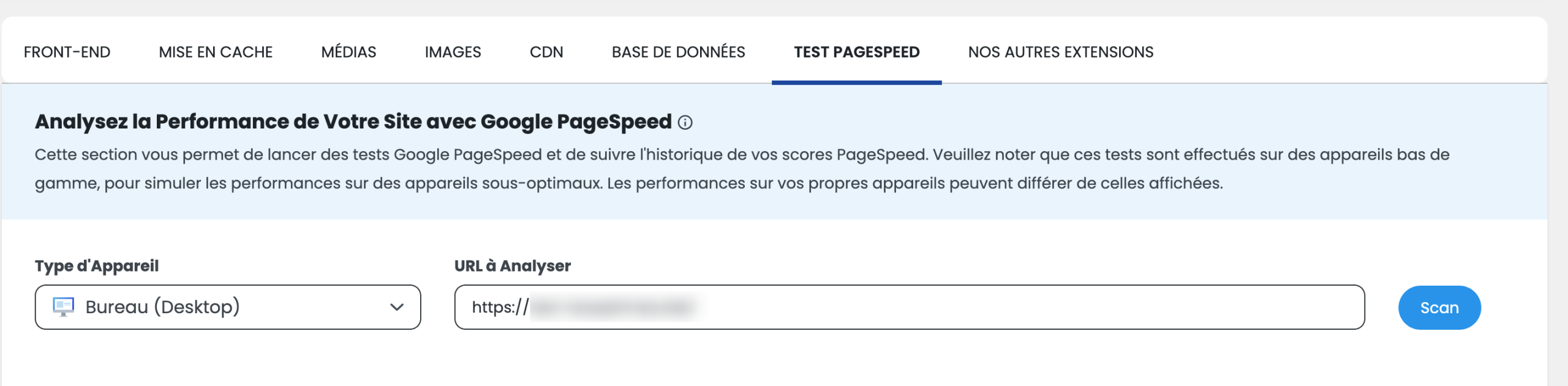 Outil Google PageSpeed.