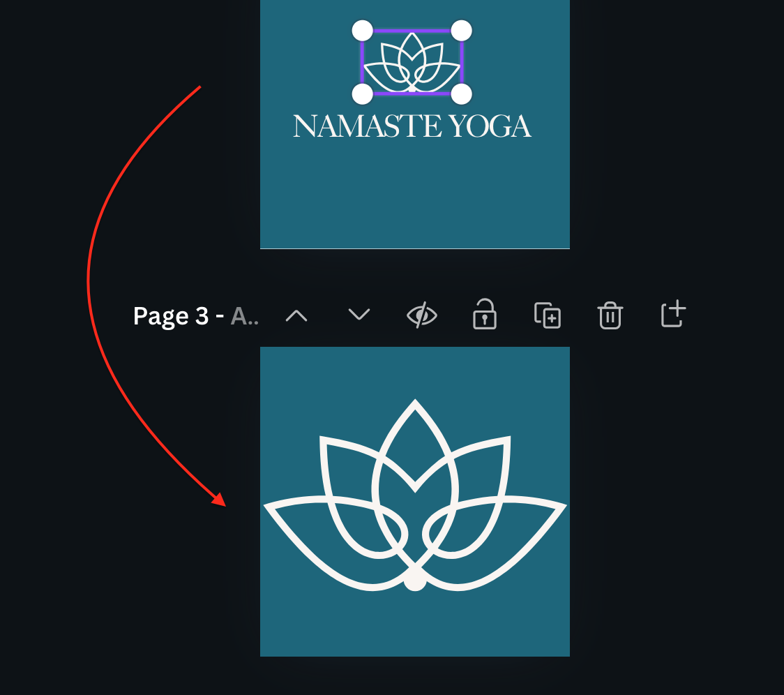 Copier-coller-le-symbole-canva Copier-coller du symbole du logo pour créer la favicon avec Canva