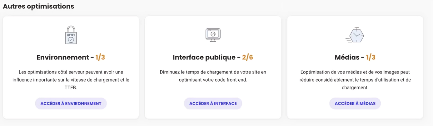 Optimisations sur le plugin Speed Optimizer.