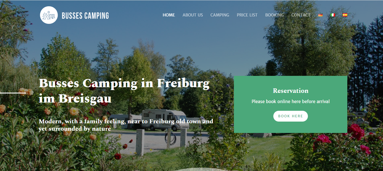 Le site web de Busses Camping.