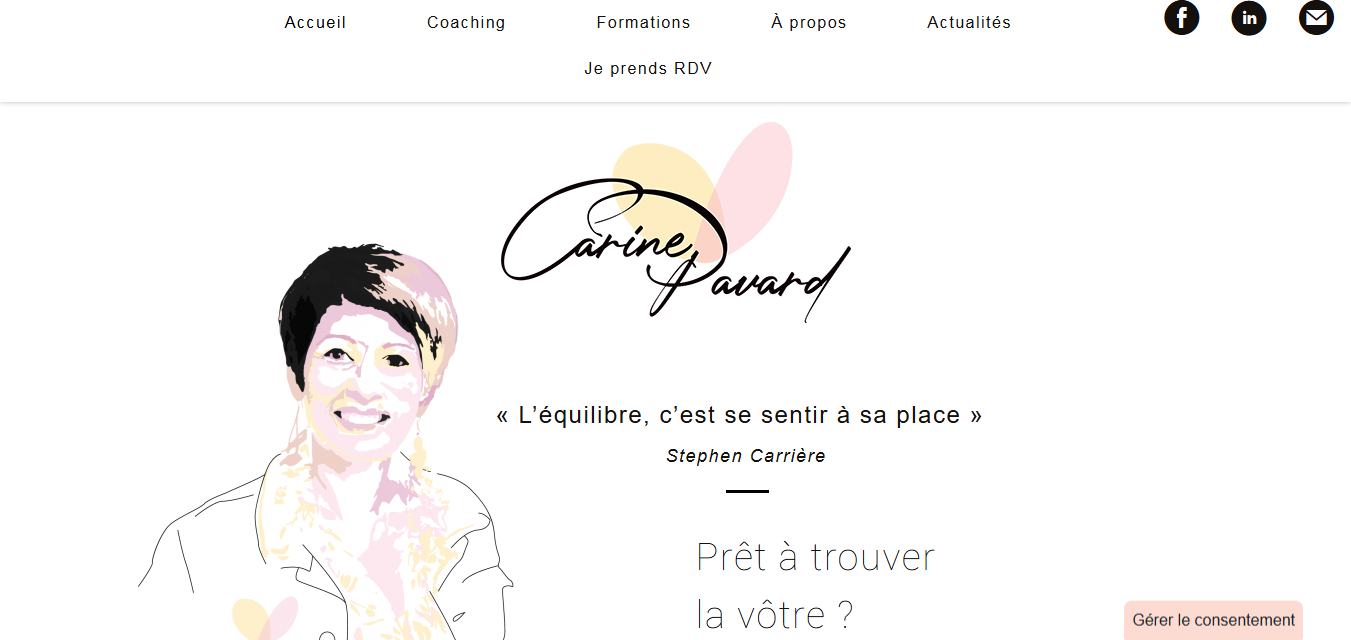 Le site de Manage'Heureuse.