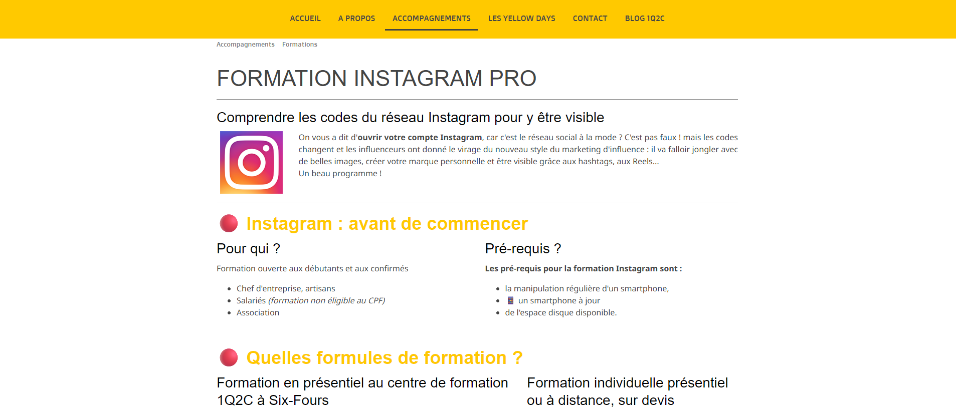 La formation Instagram de ASC Communication