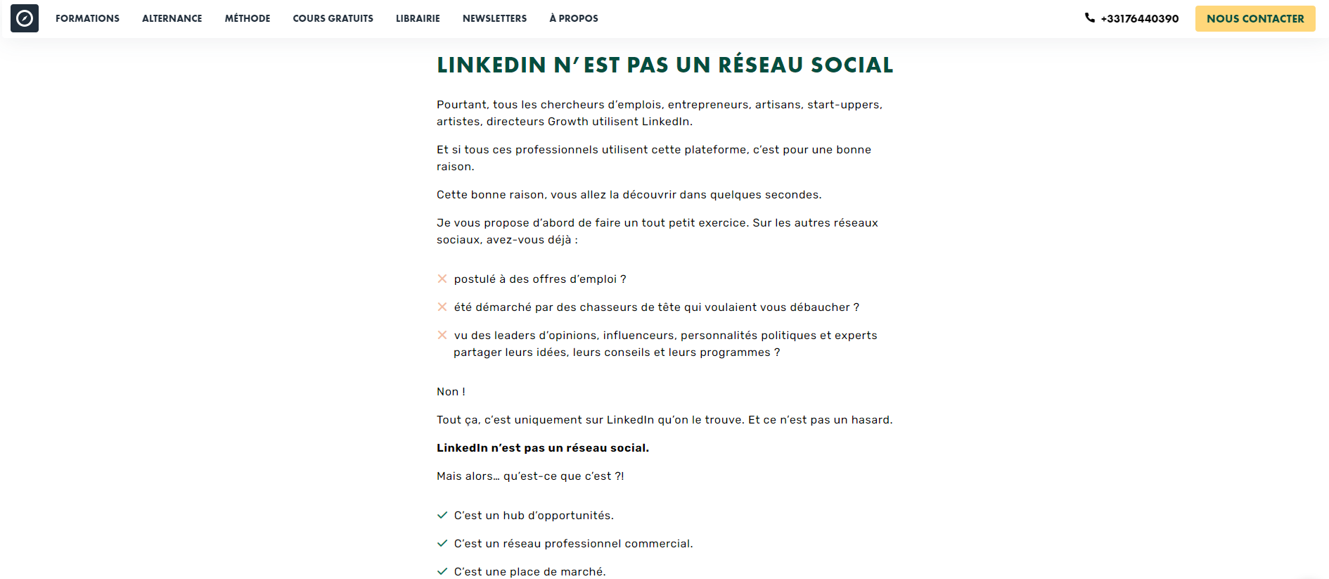 La formation LinkedIn de LiveMentor