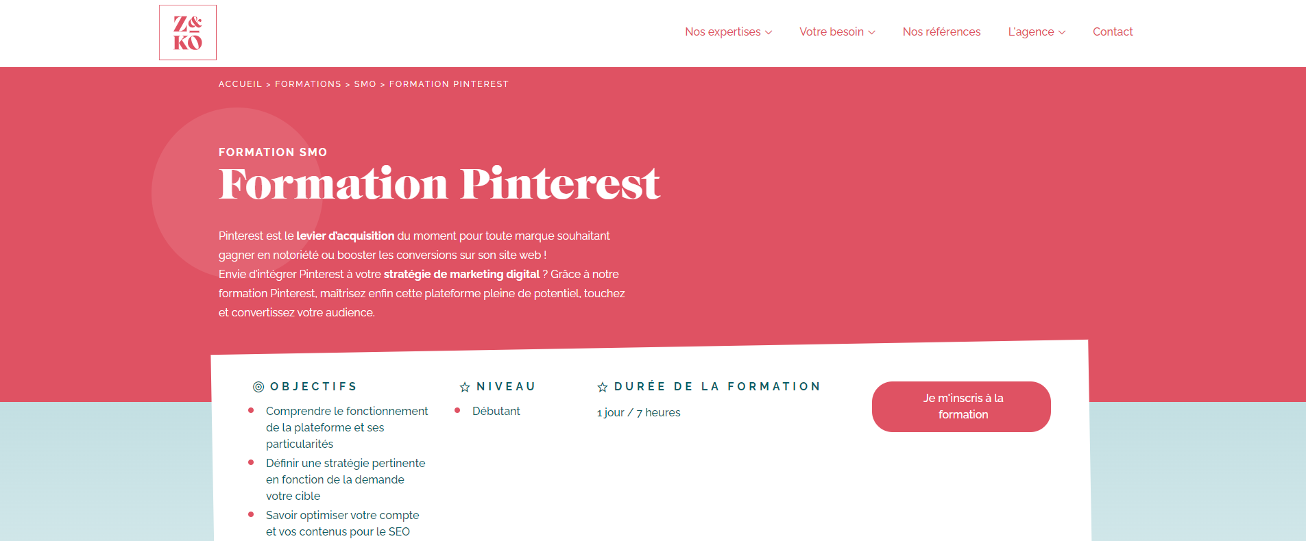 La formation Pinterest de Z&KO