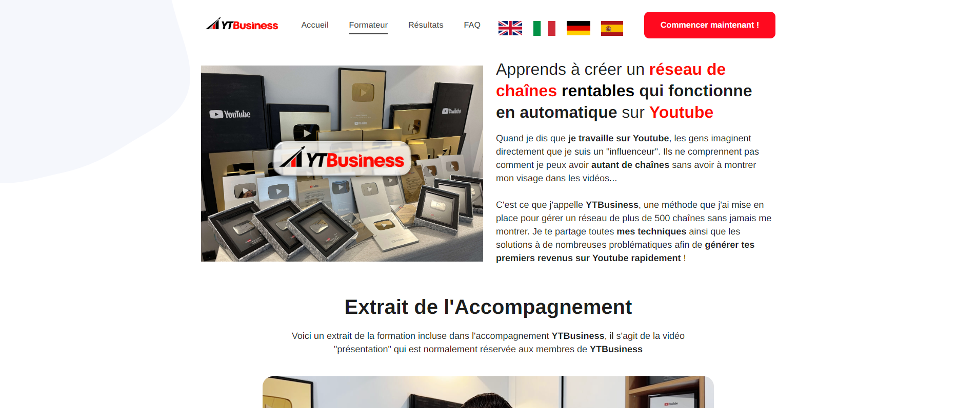 La formation YTBusiness