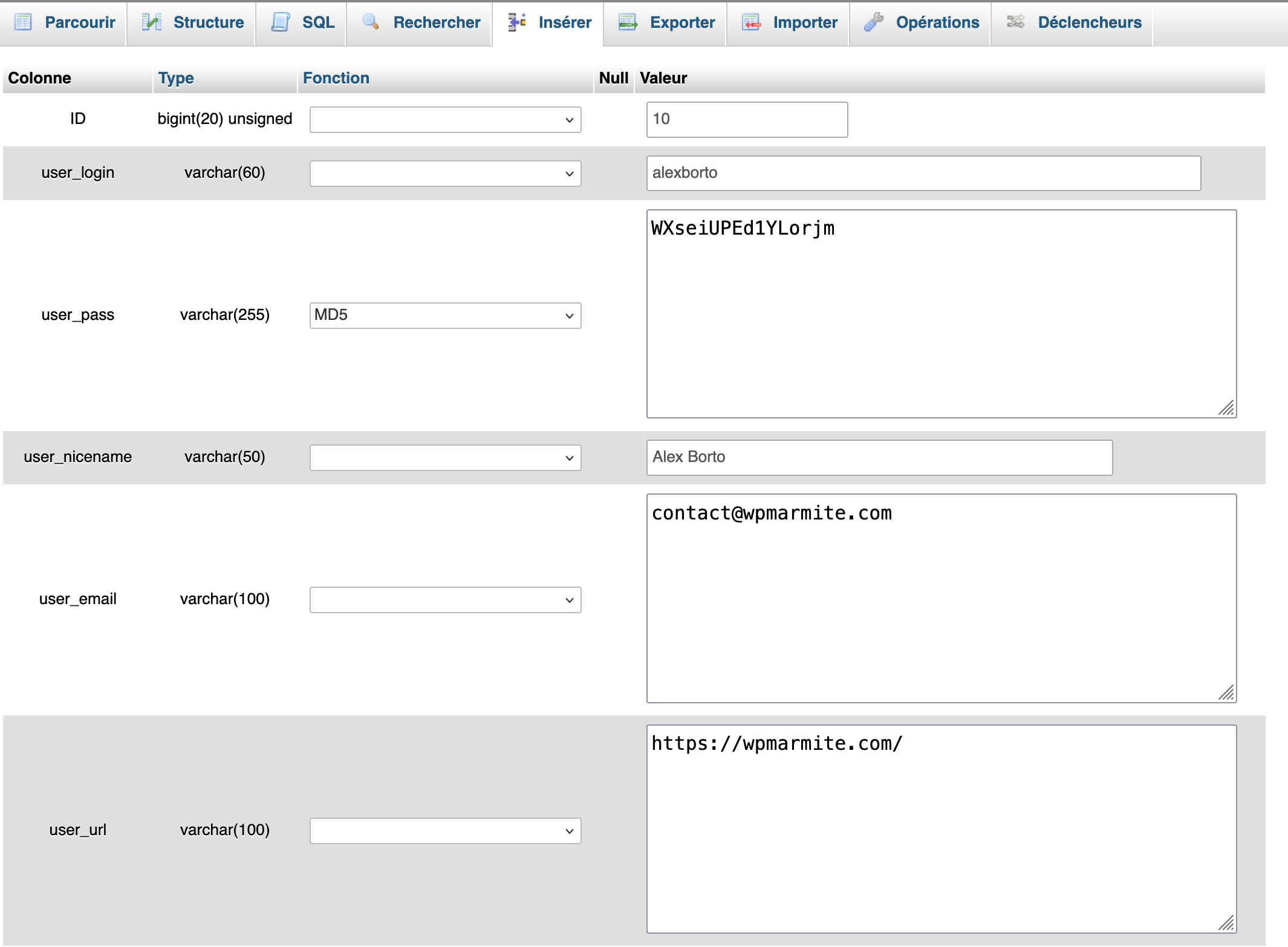 Ajout d'un compte administrateur sur phpMyadmin.