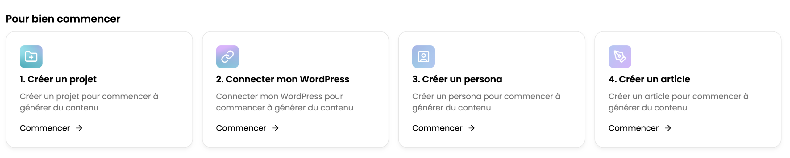 Les étapes de paramétrage de Wisewand.