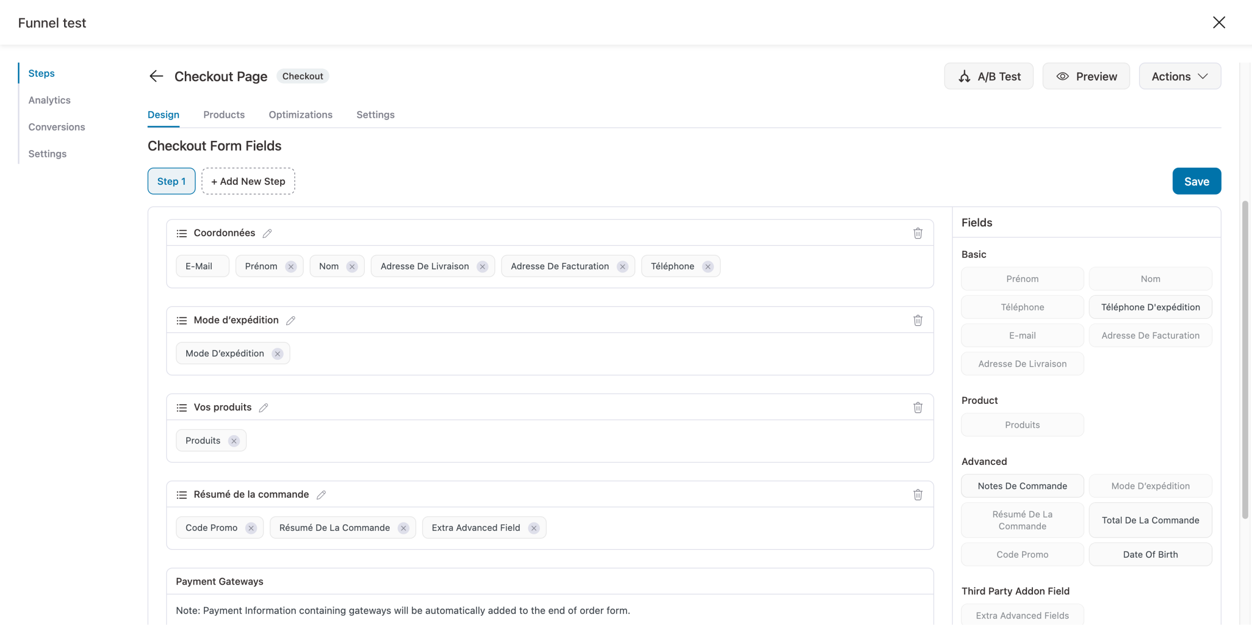 Customizing the checkout page in FunnelKit.
