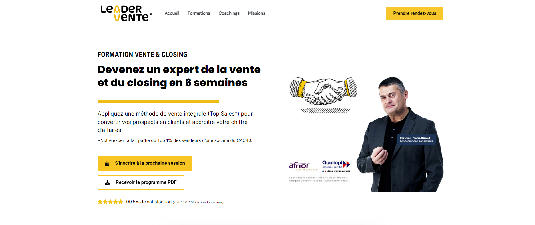La formation closing de Leadervente