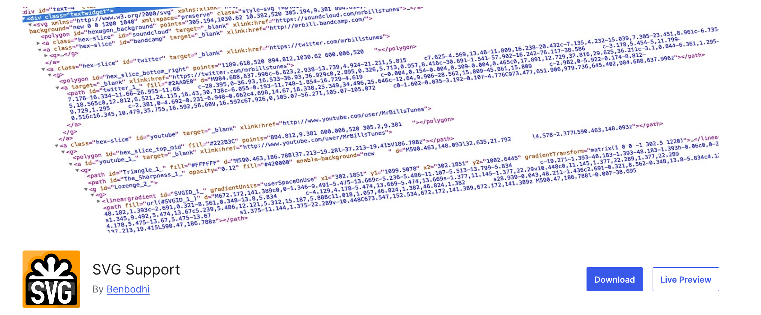 El plugin WordPress SVG Support.