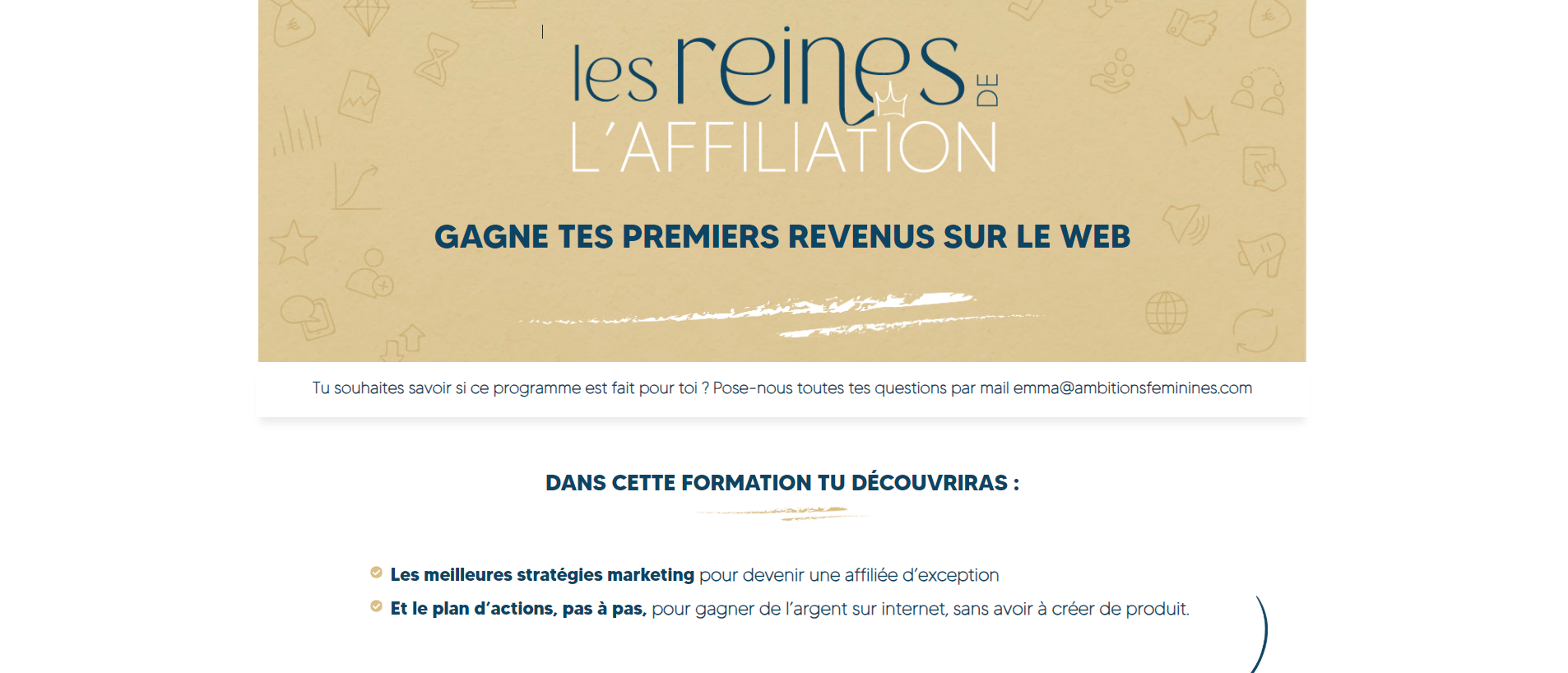 La formation en affiliation des Reines de l’Affiliation