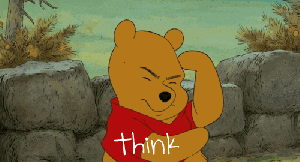 Winnie l'Ourson réfléchit.