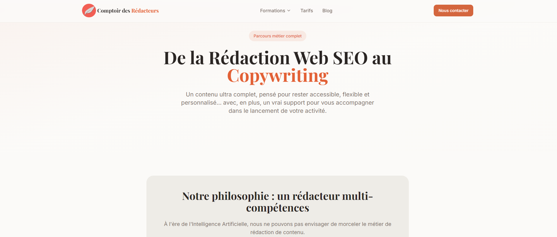 La formation en rédaction web SEO du Comptoir des Rédacteurs
