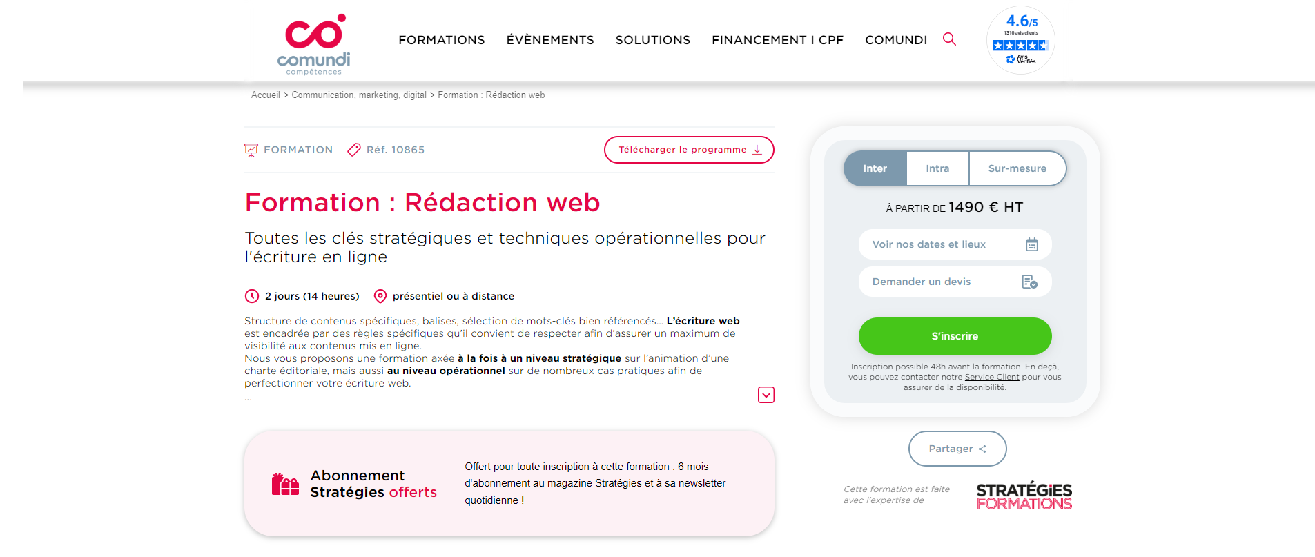 La formation Rédaction web de Comundi