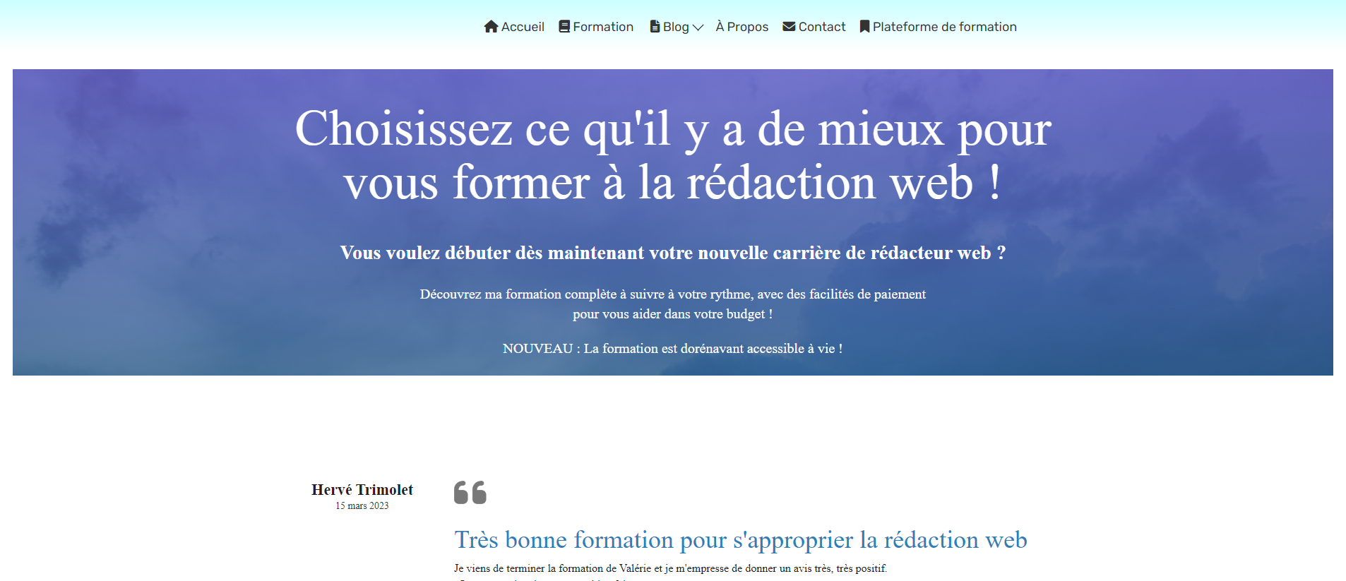 La formation Devenir Rédacteur web