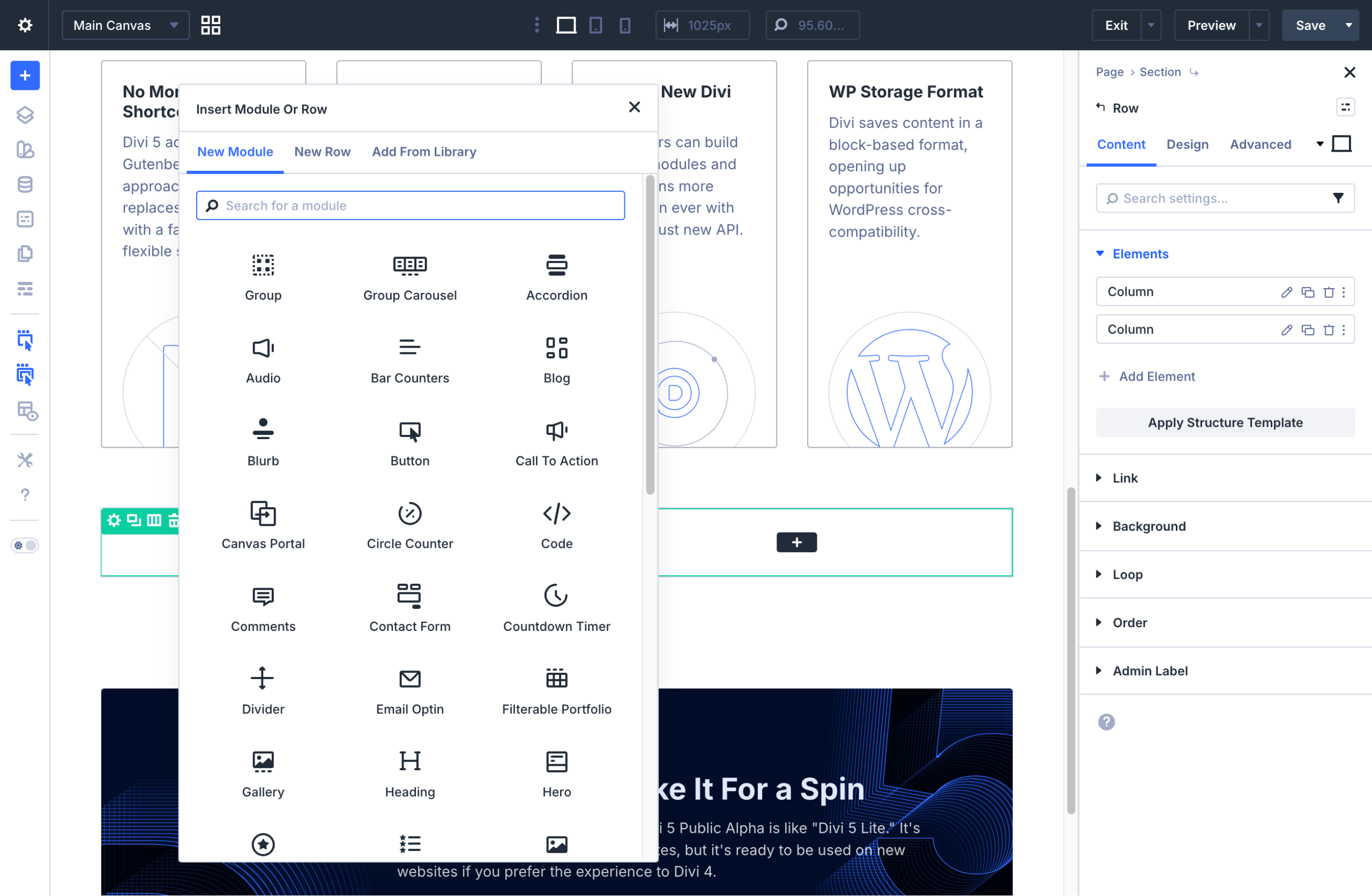 Adding modules to Divi 5.