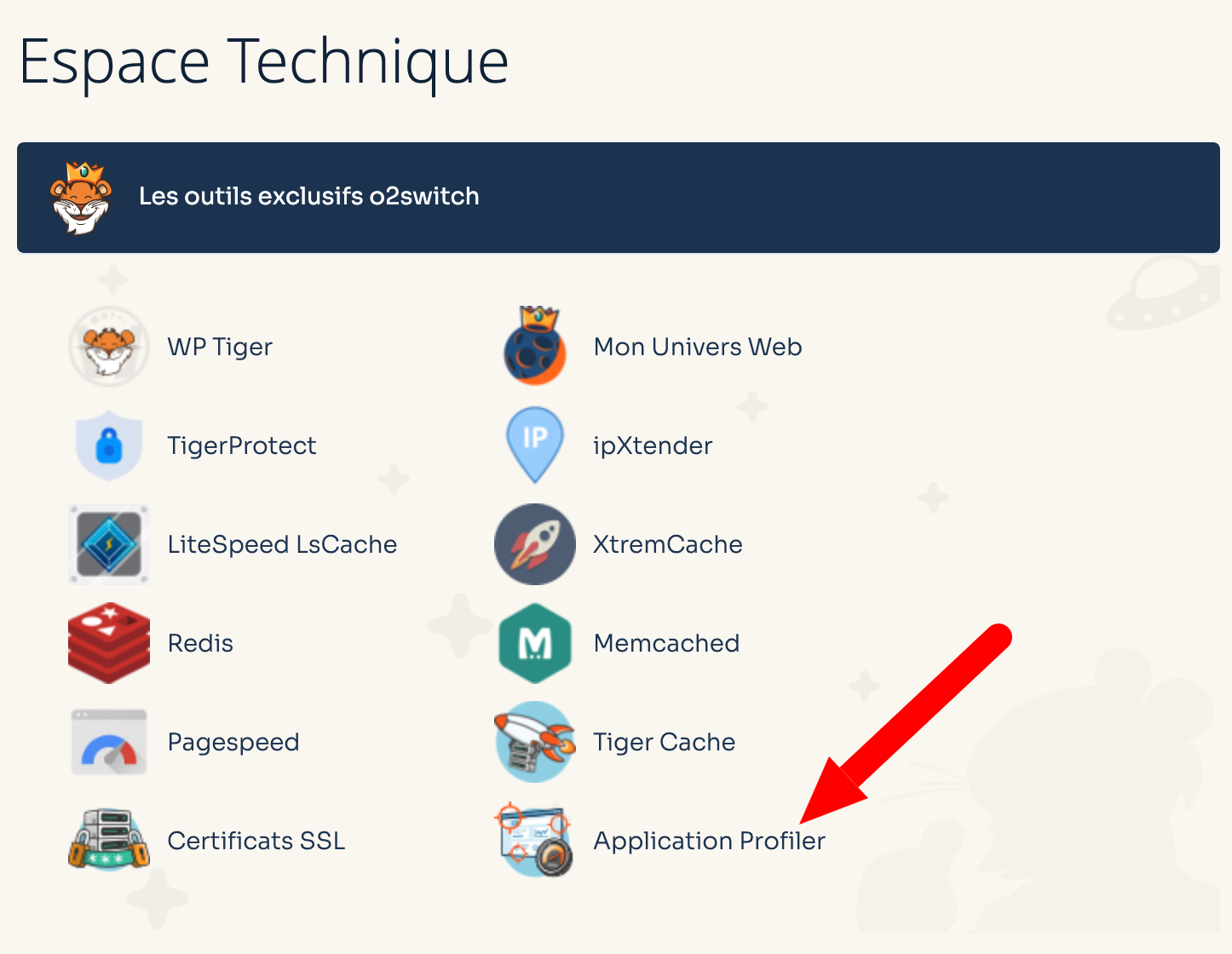 L'outil Application Profiler sur cPanel.