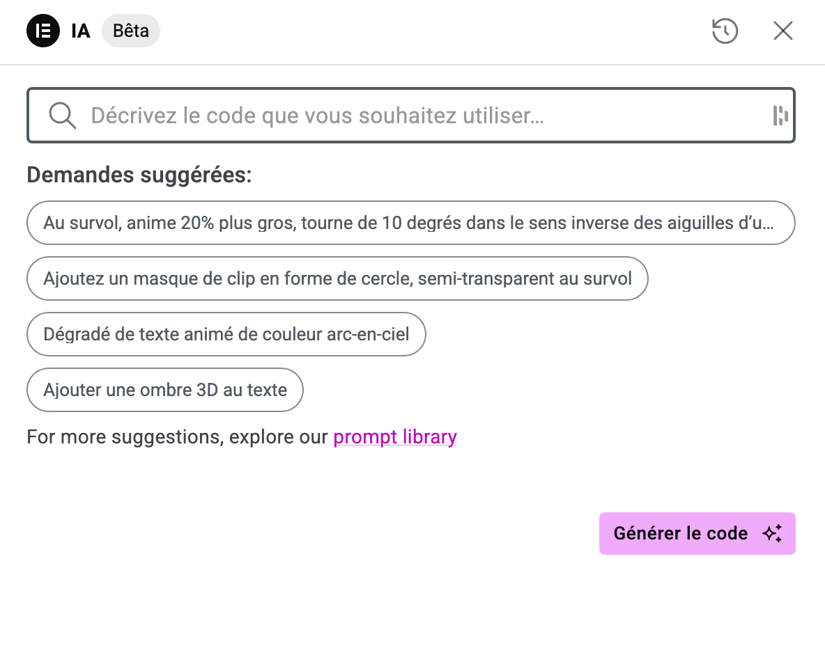 Prompt code IA.