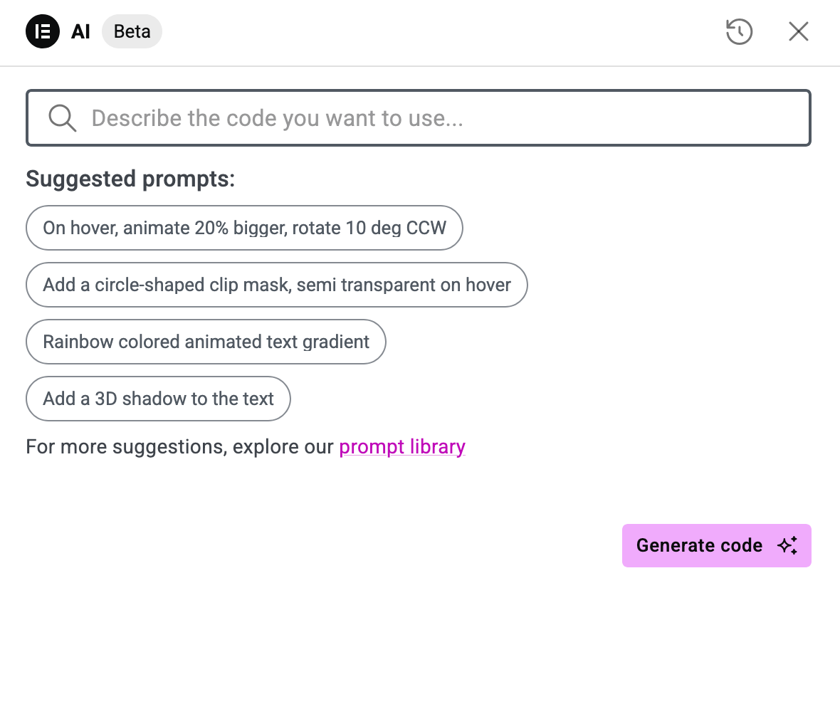 Prompt code IA.