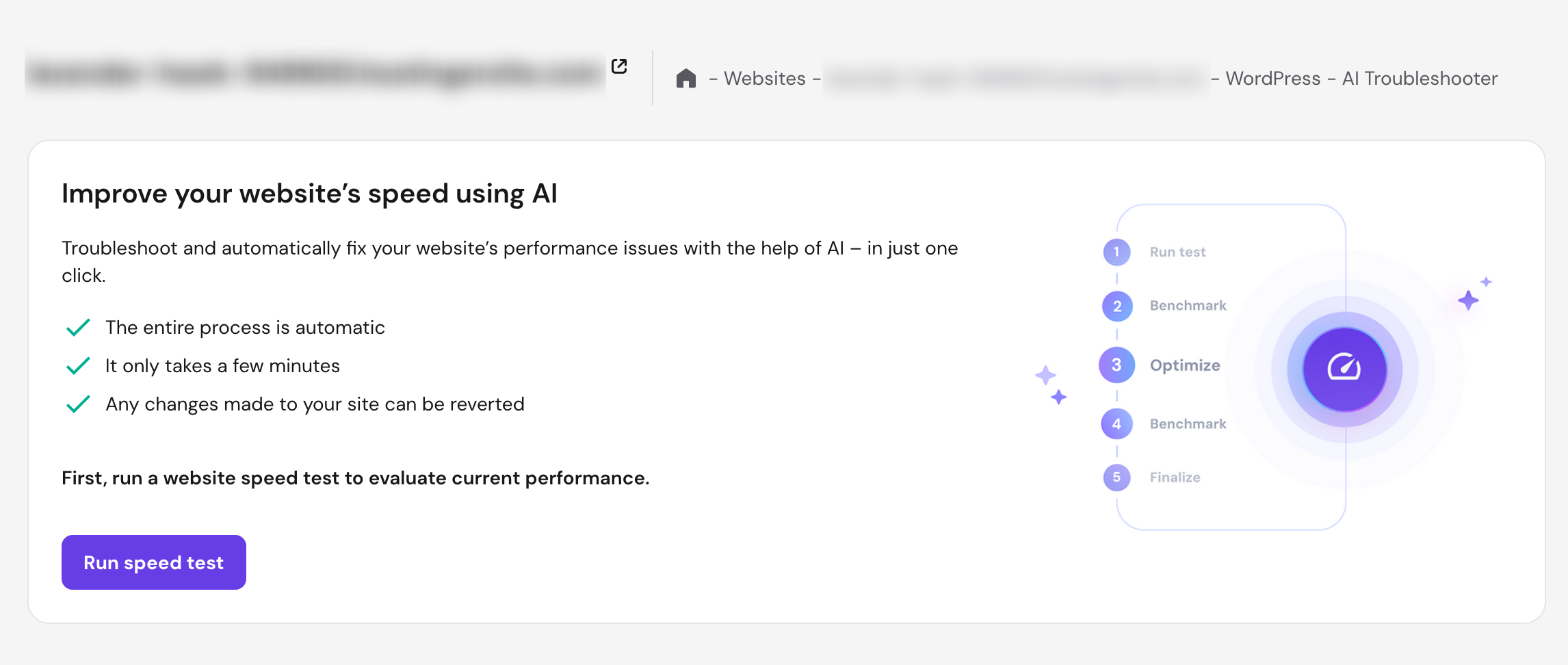 Hostinger's AI Troubleshooter.