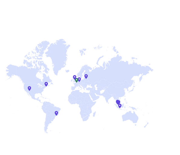 Map of Hostinger datacenters.
