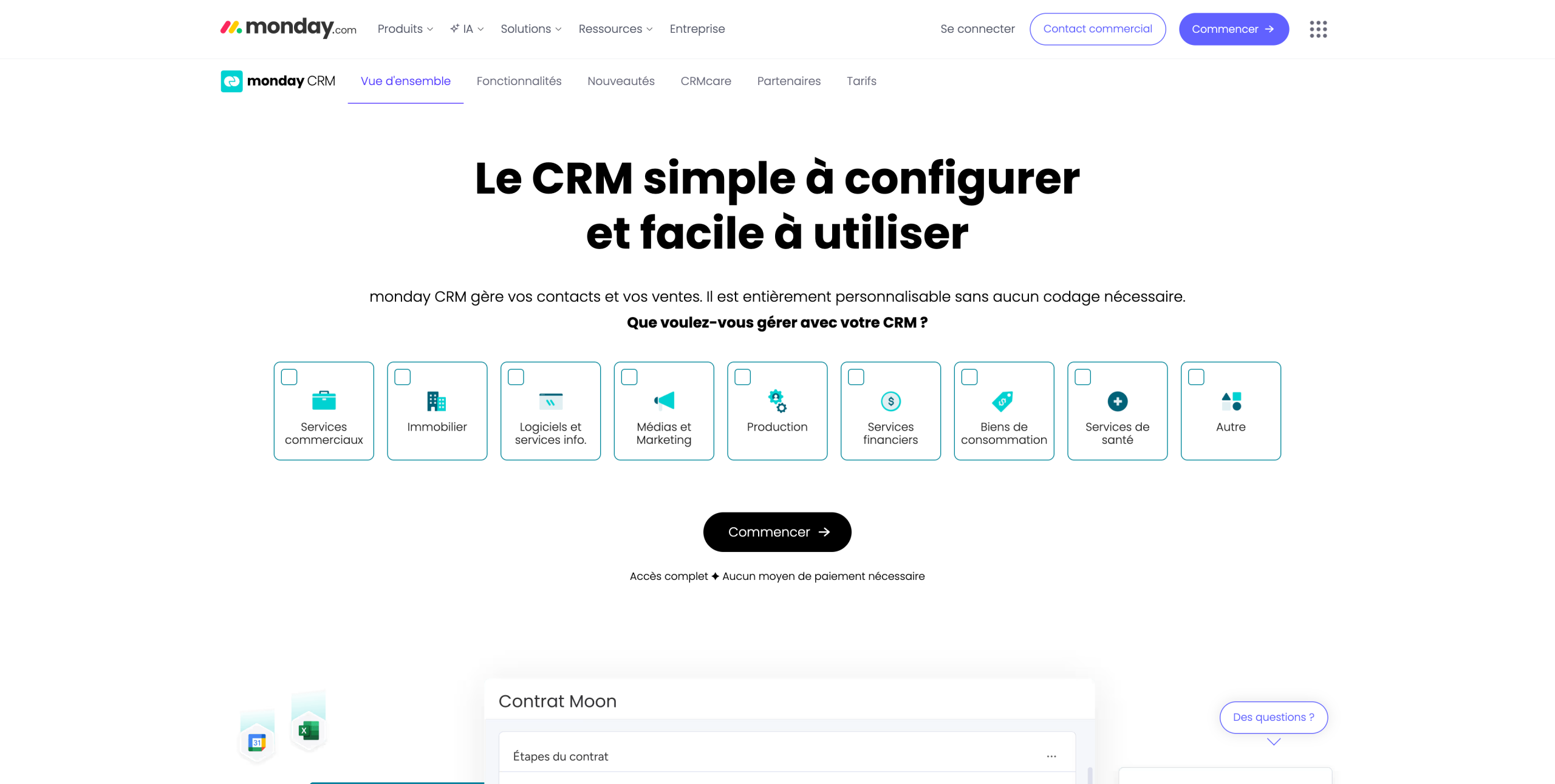 L'outil Monday CRM
