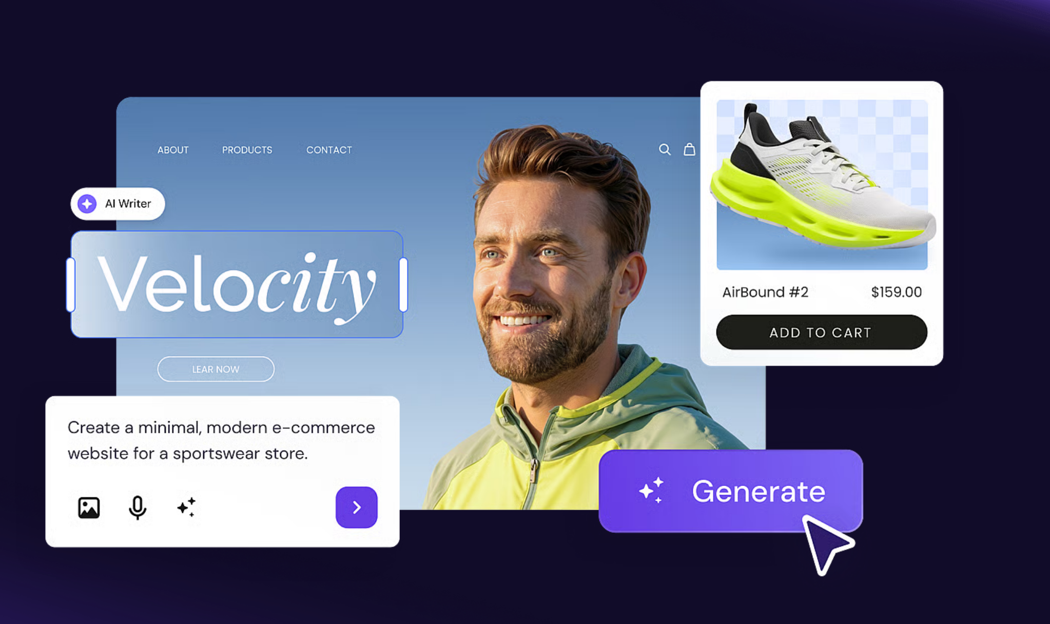 Le AI Website Builder d'Hostinger permet de créer à partir d'une vision de départ.