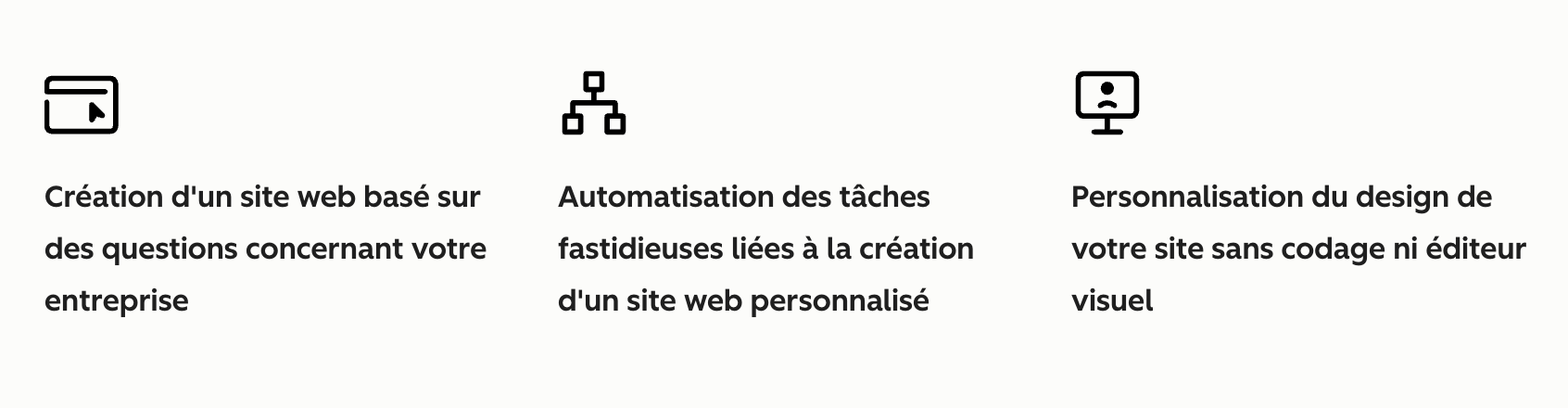 Avantages du créateur de site web par IA de HubSpot.