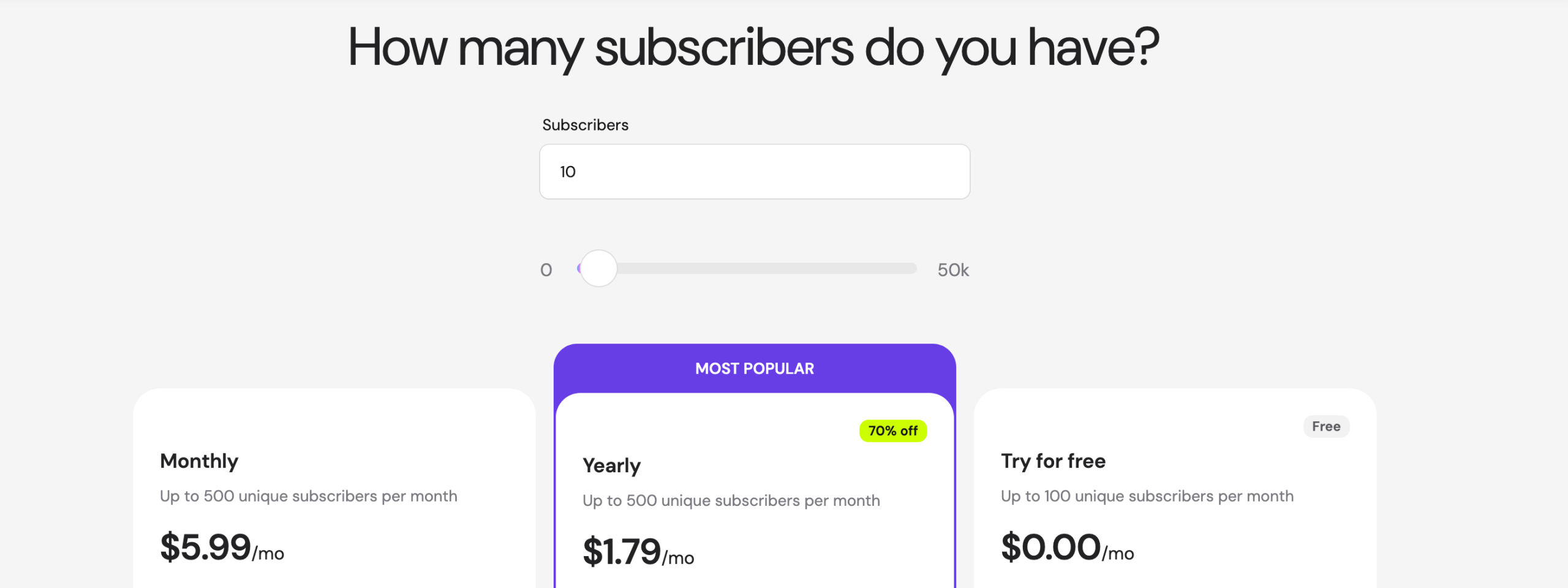 Hostinger Reach pricing.