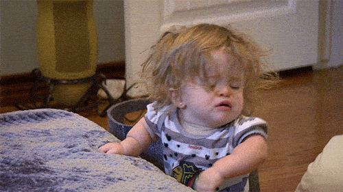 A little girl crying.