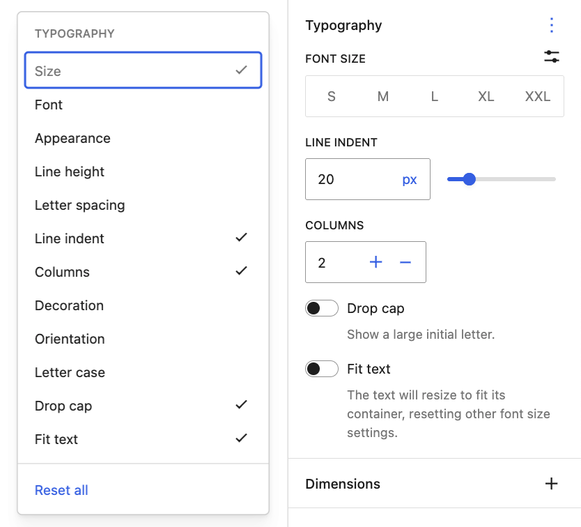 WordPress 7.0 brings new typography options for the Text block