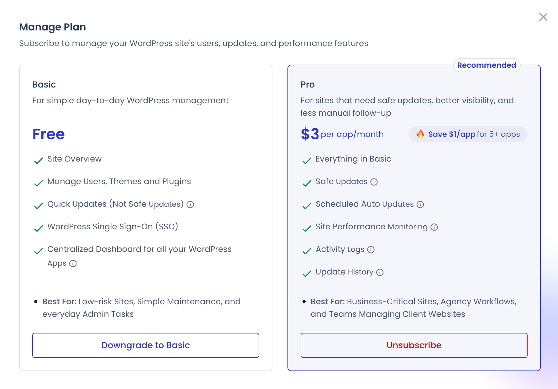 Cloudways Site Manager's plans.